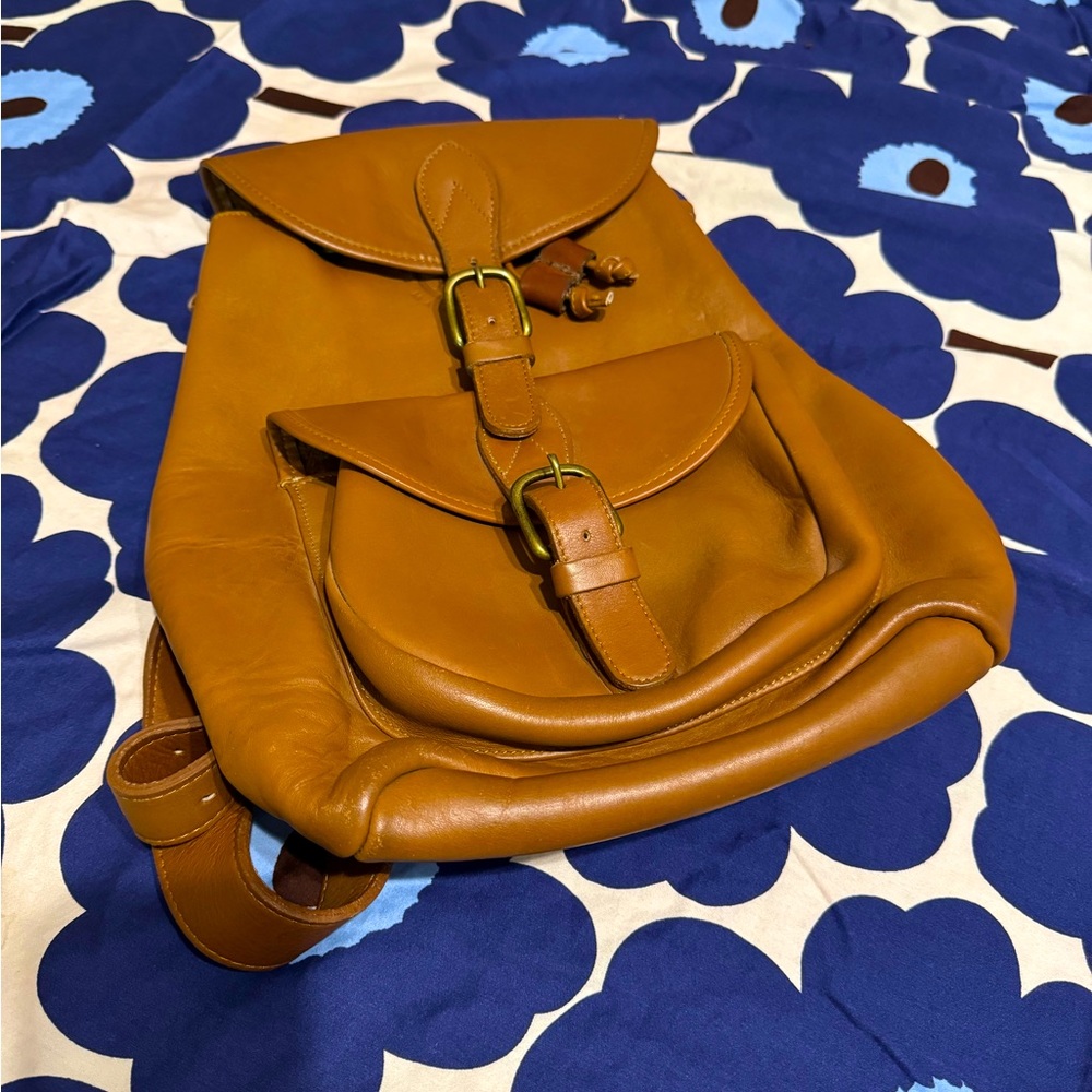 Vintage leather backpack
